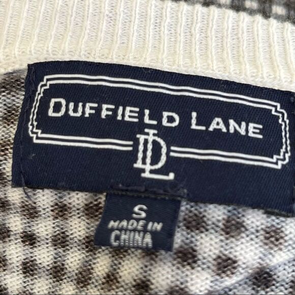 Duffield Lane Micro Gingham Cashmere Blend Sweater S - Picture 4 of 6
